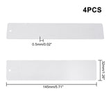 Stainless Steel Brushed Blank Bookmarks, with Chinese Knot Tassel Pendant Decoration, Stainless Steel Color, 254mm