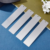 Stainless Steel Brushed Blank Bookmarks, with Chinese Knot Tassel Pendant Decoration, Stainless Steel Color, 254mm