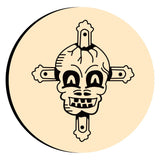 Halloween Theme Cross with Skull Head Wax Seal Stamps
