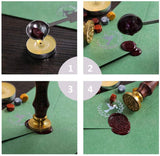 Solar Hourglass Wood Handle Wax Seal Stamp