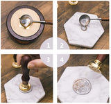 Compass Wood Handle Wax Seal Stamp