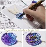 Sun and Moon on the Mountain Wood Handle Wax Seal Stamp