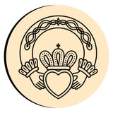 Hand with Crown and Heart Wax Seal Stamps