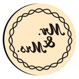 Word Mr and Mrs Wax Seal Stamps