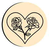 Heart with Rose Wax Seal Stamps