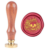 Skull with Rose & Crown Pattern Wax Seal Stamp