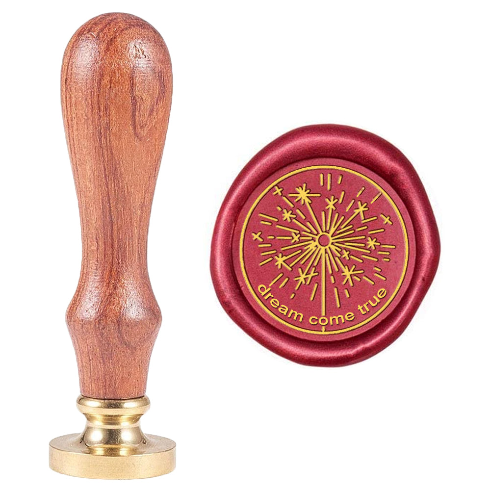 Fireworks Word Dream Come True Wax Seal Stamp