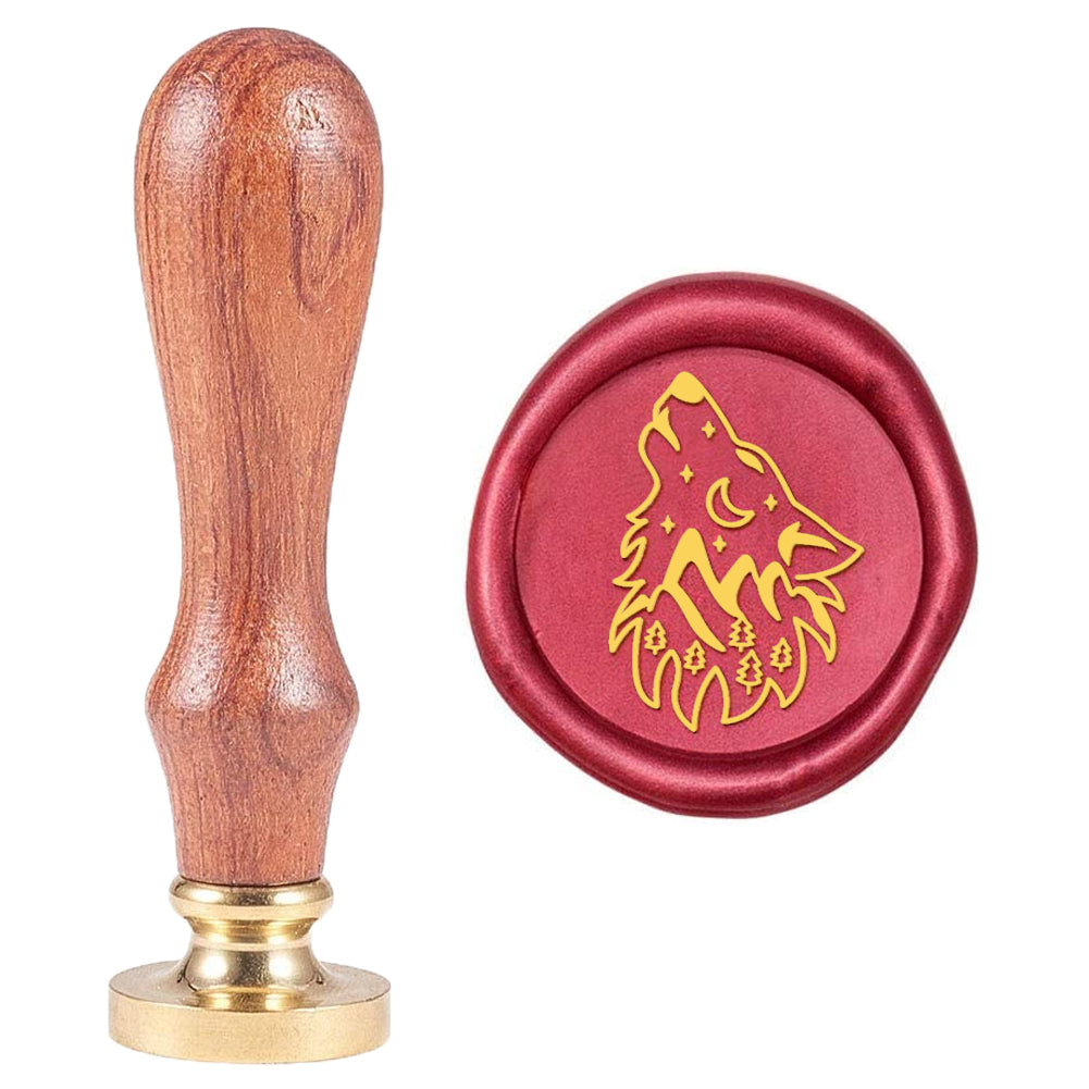 Wax Seal Stamp Animal Howling Wolf