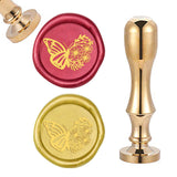 Butterfly and Flower Metal Handle Wax Seal Stamp
