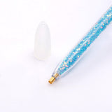 Craspire Pom Pom Ball Diamond Painting Point Drill Pen, Painting Cross Stitch Accessories Embroidery Tool, with Sequin inside, Blue, 168x63.5mm, 10pc/Pack