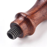 54.5mm long, 21.5mm wide Burly Wood Pear Wood Handle