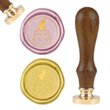 Bride and Groom on the Cake Wood Handle Wax Seal Stamp