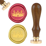 Crown Wood Handle Wax Seal Stamp