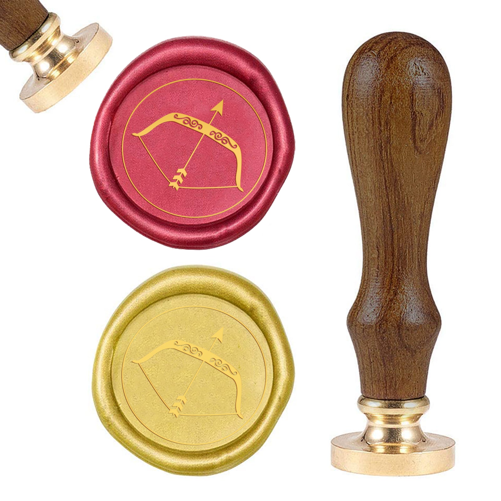 Bow and Arrow Wood Handle Wax Seal Stamp