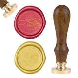 Rose Flower on Hand Wood Handle Wax Seal Stamp