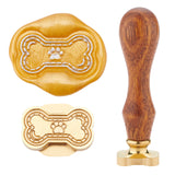 Dog Paw Shaped Wood Handle Wax Seal Stamp