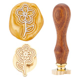 Cherry Blossoms Shaped Wood Handle Wax Seal Stamp