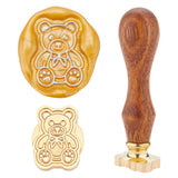 Bear Shaped Wood Handle Wax Seal Stamp