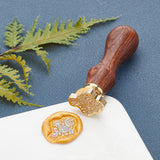 Rose Shaped Wood Handle Wax Seal Stamp