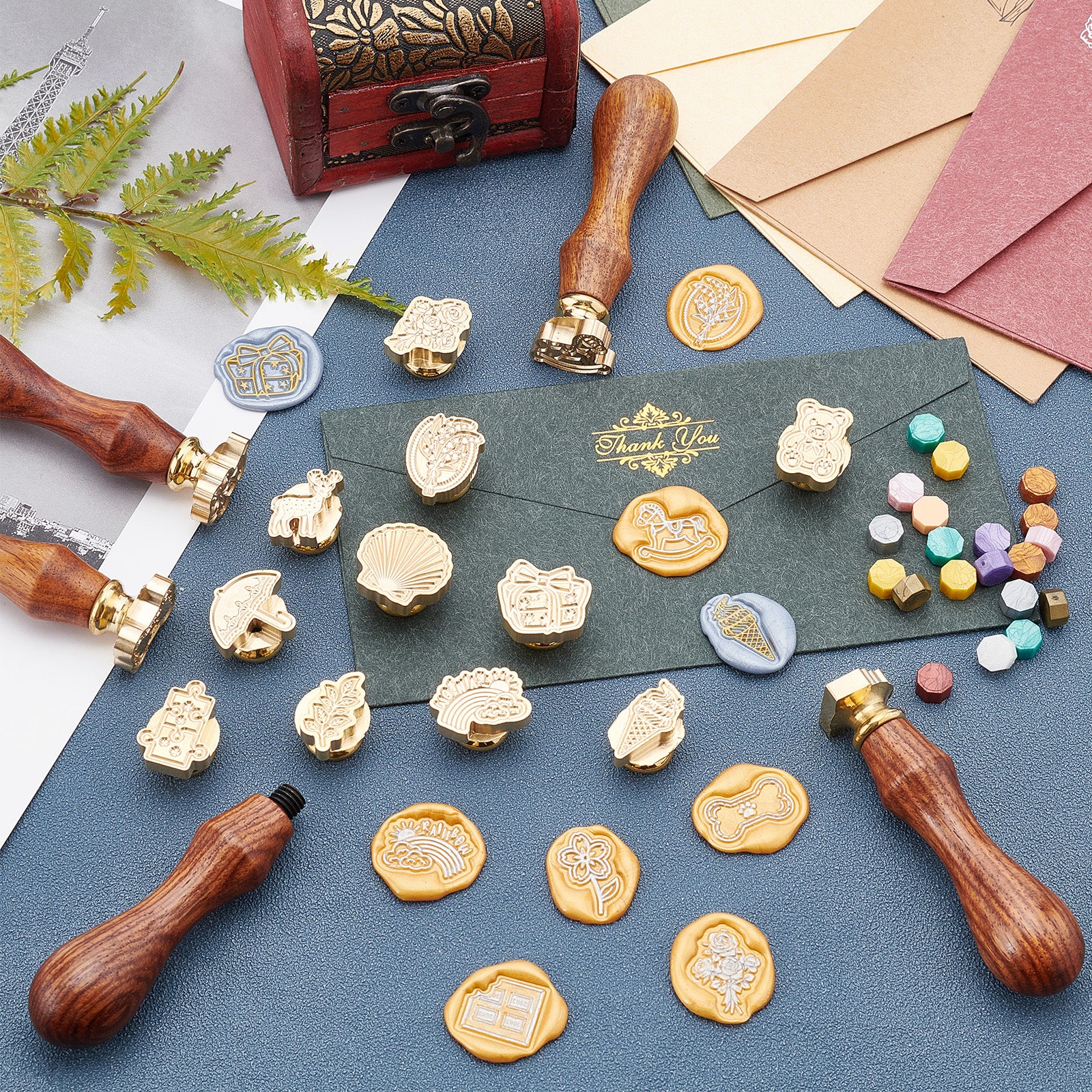 Wax Seal Set with Wooden Handle