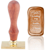 Wedding Rectangle Wood Handle Wax Seal Stamp