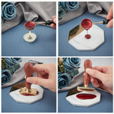 Wedding Rectangle Wood Handle Wax Seal Stamp