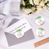 Craspire PVC Wedding Round Stickers, for Guest gift sticker, Colorful, Floral Pattern, 30x20x0.03cm, Sticker: 4.5cm in diameter, about 24pcs/sheet, 8 sheets/set.