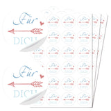 Craspire PVC Wedding Round Stickers, for Guest gift sticker, Red, Arrows Pattern, 30x20x0.03cm, Sticker: 4.5cm in diameter, about 24pcs/sheet, 8 sheets/set.