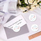 Craspire PVC Wedding Round Stickers, for Guest gift sticker, Red, Arrows Pattern, 30x20x0.03cm, Sticker: 4.5cm in diameter, about 24pcs/sheet, 8 sheets/set.