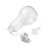10 Set Creative Plastic Light Bulb Shaped Bottle, Home Decoration, Party Decor, Clear, 1~12.2x2~6.7cm, Capacity: 200ml(6.76fl. oz), 3pcs/set,