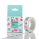 Craspire Adhesive Paper Tape, for Card-Making, Scrapbooking, Diary, Planner, Envelope & Notebooks, Animal Pattern, 15x0.2mm, 10m/roll