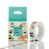 Craspire Adhesive Paper Tape, for Card-Making, Scrapbooking, Diary, Planner, Envelope & Notebooks, Rabbit Pattern, 15x0.2mm, 10m/roll