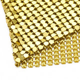 1 pc Aluminum Beaded Trim Mesh Ribbon Roll, for DIY Jewelry Craft Making, Light Gold, 19-1/4~19-3/4 inch(490~500mm)
