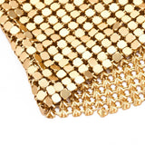 1 pc Aluminum Beaded Trim Mesh Ribbon Roll, for DIY Jewelry Craft Making, Gold, 19-1/4~19-3/4 inch(490~500mm)