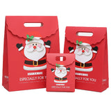 20 pc Paper Bags, Gift Bags, Shopping Bags, For Christmas Party Bags, Rectangle, Santa Claus Pattern, 190x90x270mm
