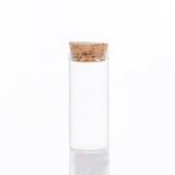 50 pcs Mini High Borosilicate Glass Bottle Bead Containers, Wishing Bottle, with Cork Stopper, Column, Clear, 7x3cm, Capacity: 30ml(1.01fl. oz)