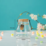 20 pcs Hanging Style Glass Empty Wishing Bottle, with Cork Stopper and Handle,  for DIY Craft Making, Clear, 8.5x10.1cm