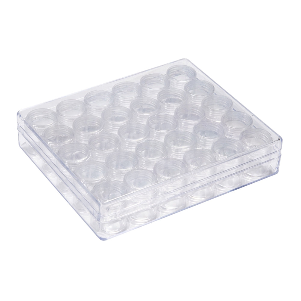 CRASPIRE 3 Set Clear Bead Organizer Storage Case, Plastic Bead Containers,  Seed Beads Containers with 30 Tiny Containers, 13.5x16x3.5cm, bottle:  26x29mm, Capacity: 5ml(0.17 fl. oz), 30pcs/box