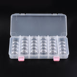 6 Set Plastic Bead Storage Containers with Lids and 30PCS Mini Storage Jars, for Jewelry Painting DIY Art Craft Nail Glitter Powder, Clear, 27.5x13x4.5cm, Small Bottle: 3.9x3cm, Capacity: 10ml(0.34 fl. oz), 26pcs/set, Big Bottle: 5.2x10.5cm, 2pcs/set