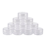 240 pcs Plastic Bead Containers, Seed Beads Containers, Round, about 3.9cm in diameter, 2.2cm high, Capacity: 10ml(0.34 fl. oz)