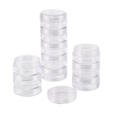 48 pcs Plastic Bead Containers, Round, 5 Vials, about 3.9cm in diameter, 10.2cm high, Capacity: 10ml(0.34 fl. oz)