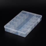 5 pcs Plastic Bead Containers, 13 Compartments, Dividers are moveable, Clear, 27x17.9x4.3cm