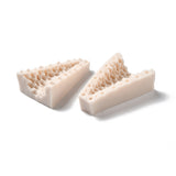 2 Set 3D Christmas Tree DIY Candle Two Parts Silicone Molds, for Xmas Tree Scented Candle Making, Bisque, Assembled: 7x6.7x10.8cm, Inner Diameter: 5.6x9.5cm