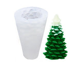2PCS 3D Christmas Tree DIY Candle Silicone Molds, for Xmas Tree Scented Candle Making, White, 6.2x10.8cm, Inner Diameter: 5.2x9.2cm
