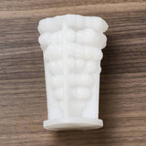 2PCS 3D Christmas Tree DIY Candle Silicone Molds, for Xmas Tree Scented Candle Making, White, 7x6.5x10.8cm, Inner Diameter: 6.1x10cm