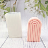 2PCS Half Oval DIY Candle Silicone Molds, Resin Casting Molds, For UV Resin, Epoxy Resin Jewelry Making, White, 7x5.3x13.3cm