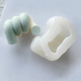 2PCS Knot DIY Candle Silicone Molds, Resin Casting Molds, For UV Resin, Epoxy Resin Jewelry Making, White, 9x7x4.8cm