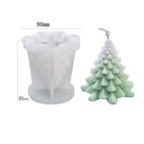 2PCS Christmas Tree DIY Candle Silicone Molds, Resin Casting Molds, For UV Resin, Epoxy Resin Jewelry Making, White, 9x8.5cm