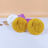 4PCS DIY Candle Silicone Molds, Resin Casting Molds, For UV Resin, Epoxy Resin Jewelry Making, Moon, White, 8.6x2.7cm