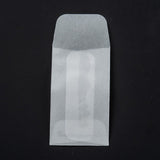 100 pc Rectangle Translucent Parchment Paper Bags, for Gift Bags and Shopping Bags, Clear, 68mm, bag: 50x30x0.3mm